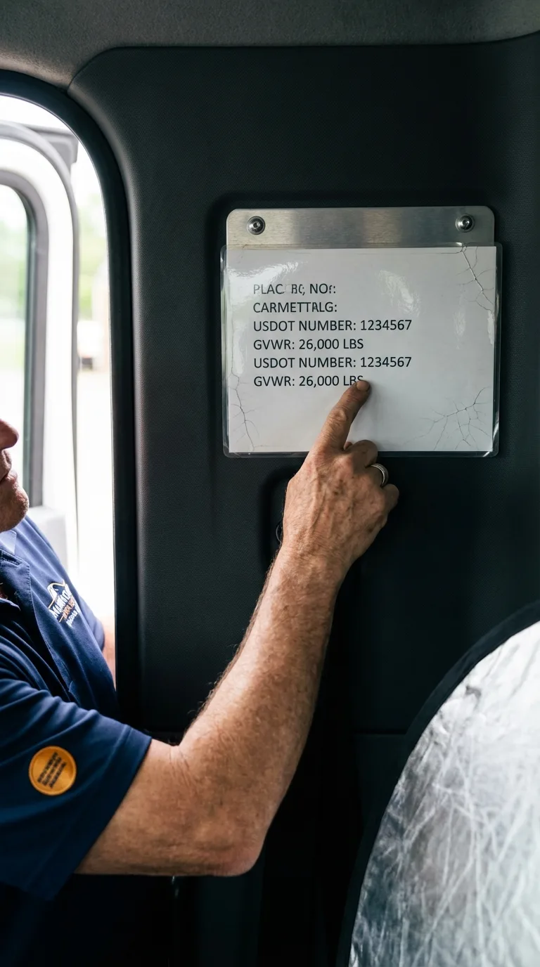 USDOT licensing placard verification in La Porte City
